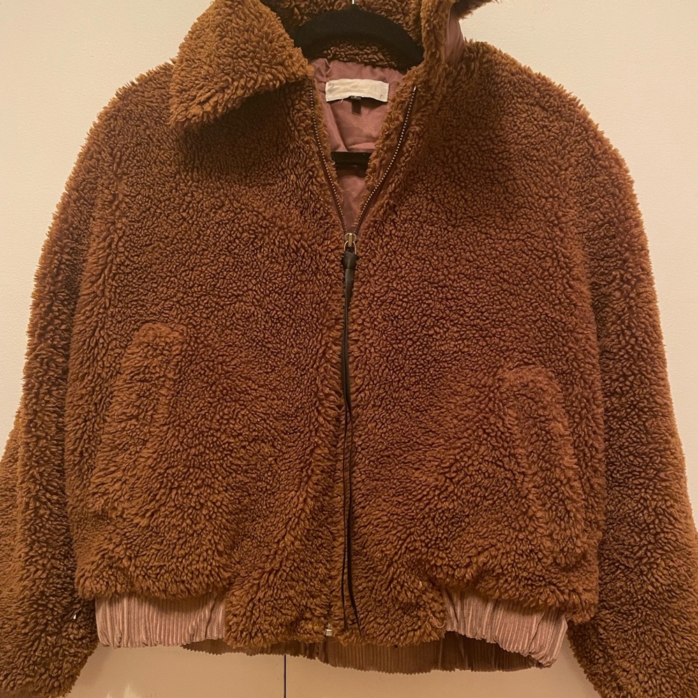 Korean Boutique Brand - Brown shearling coat